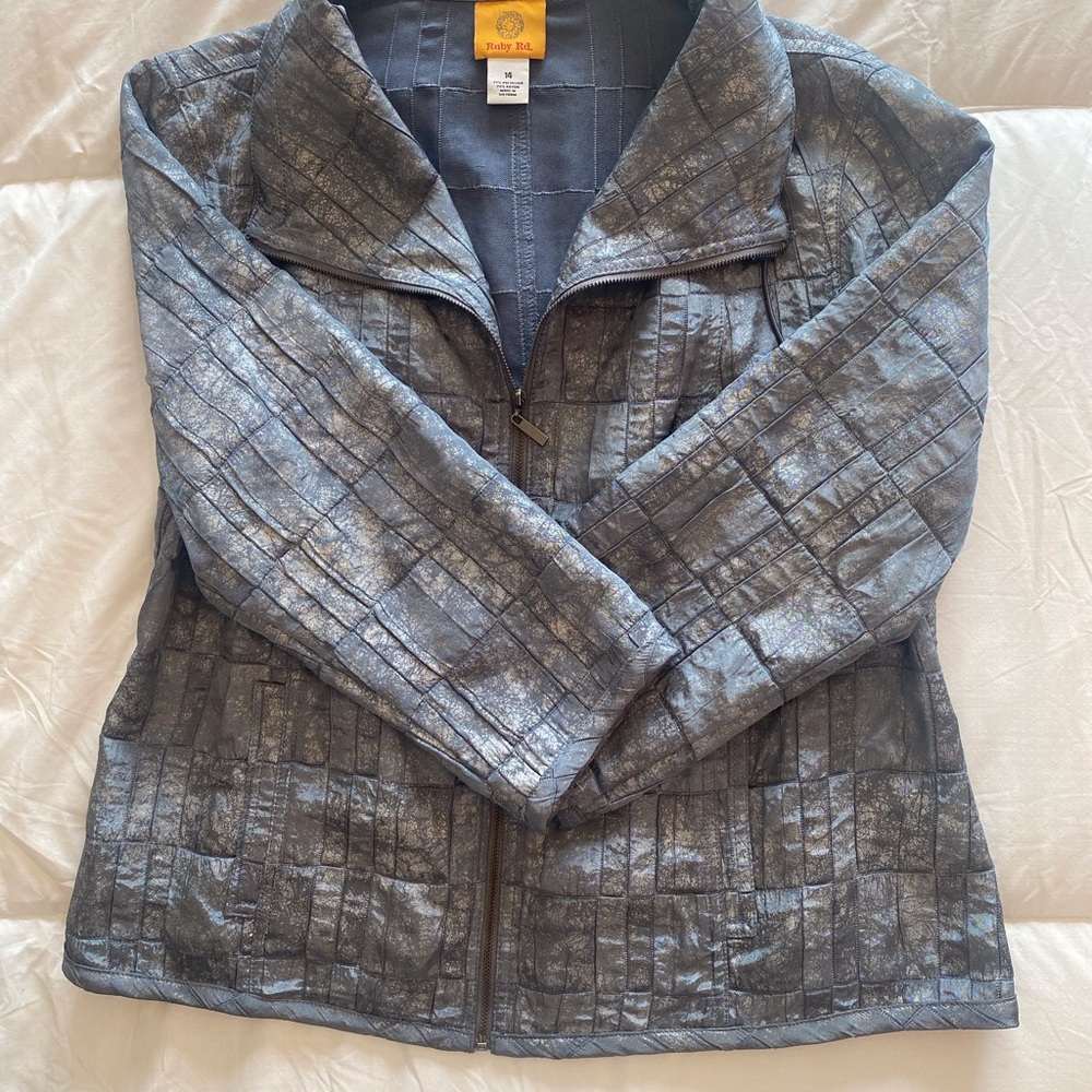 Stylish Silver full zip jacket